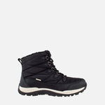 Women's short nylon winter boot in black