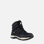 Women's short nylon winter boot in black