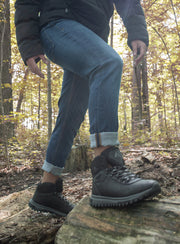 Men's Grayson Black Outdoor Hiking Boots in Forest