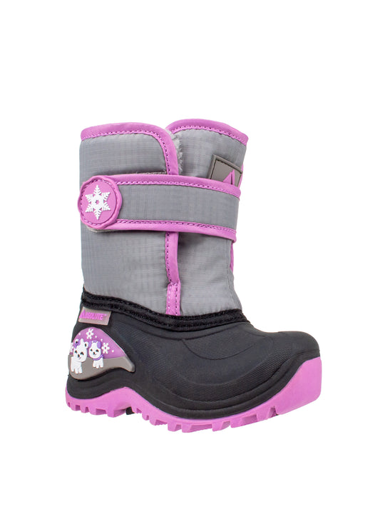 Toddler grey pink sterling 2 warm winter boot #color_grey-pink