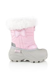 Eden 2 pink cute girls bow winter boots with lights