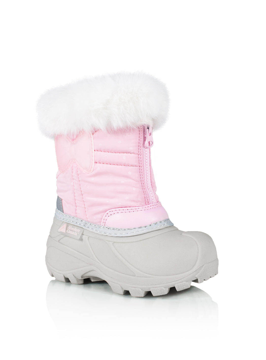 Eden 2 pink cute girls bow winter boots with lights #color_pink