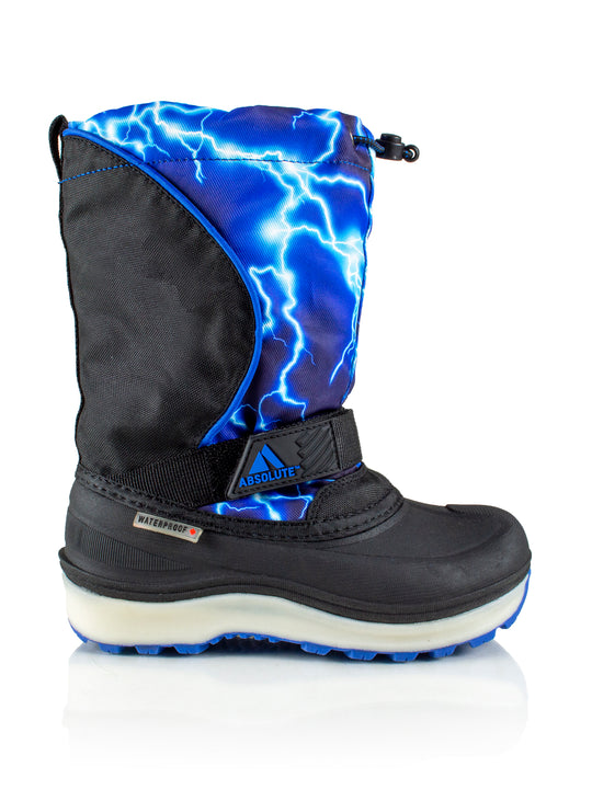 Youth Boy's Nebula 3 Lightning Blue Winter Waterproof Insulated Boot #color_blue-lightning
