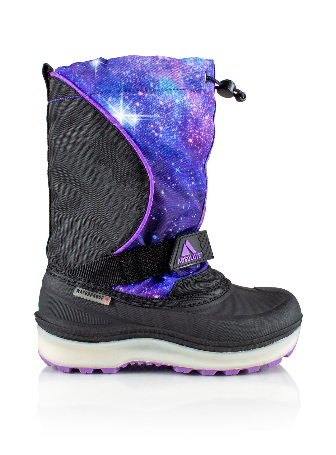 Youth Girls Nebula 3 Purple Galaxy Winter Insulated Waterproof Boot #color_purple-galaxy