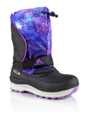 Youth Girls Nebula 3 Purple Galaxy Winter Insulated Waterproof Boot